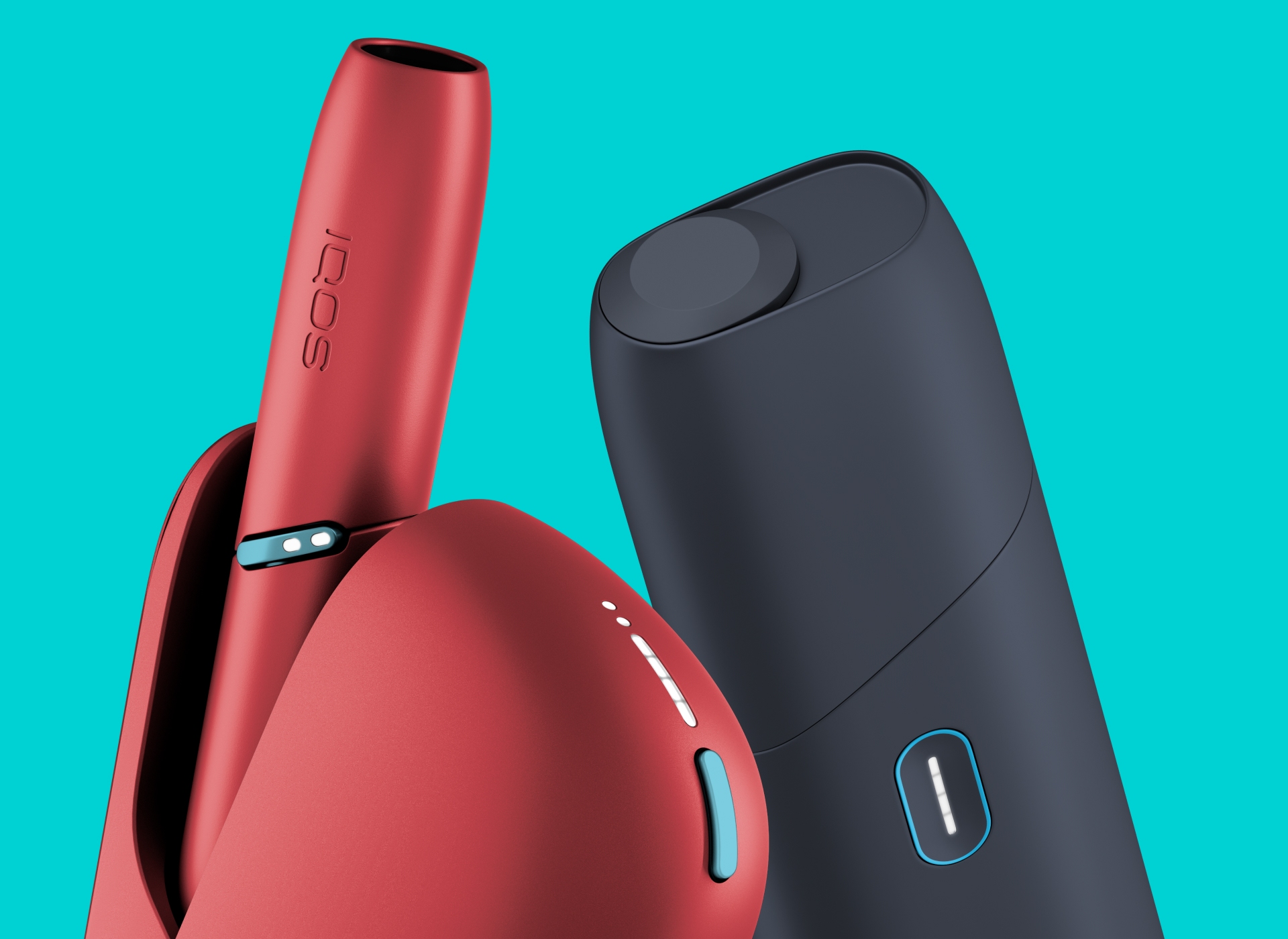 IQOS Originals rojo al lado de IQOS Originals ONE negro.