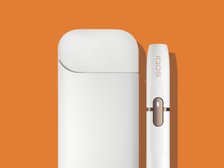 White IQOS 2.4 PLUS charger and holder