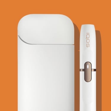 White IQOS 2.4 PLUS charger and holder