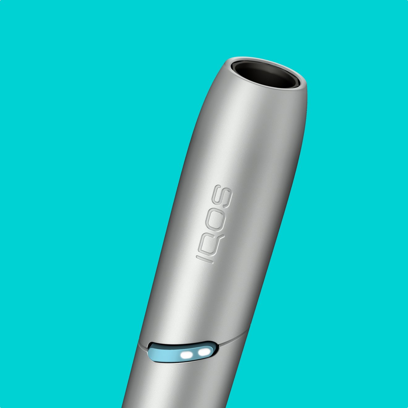 Pieza de calentamiento de IQOS originals Duo plateado.