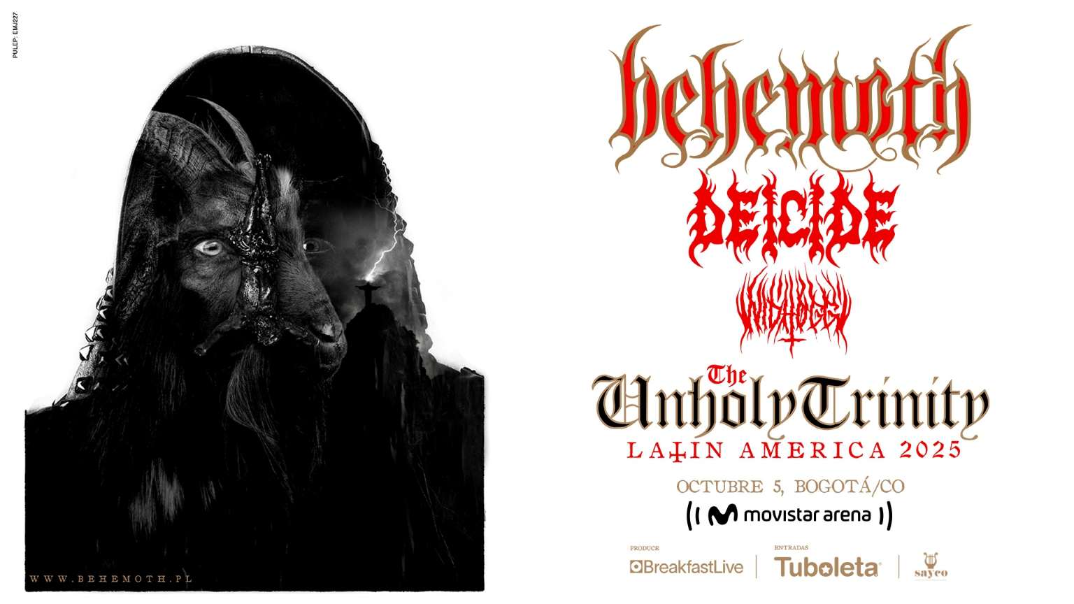 Behemoth & Deicide en Bogotá calendario de eventos movistar arena 