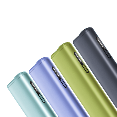 Dispositivos IQOS ILUMA i ONE en color Azul Brisa, Lavanda, Verde Lima y Negro Medianoche