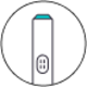 Ícono de una Pieza de Calentamiento de IQOS ILUMA i con Anillos