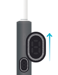 Pieza de Calentamiento de un IQOS ILUMA i y una unidad de tabaco para calentar