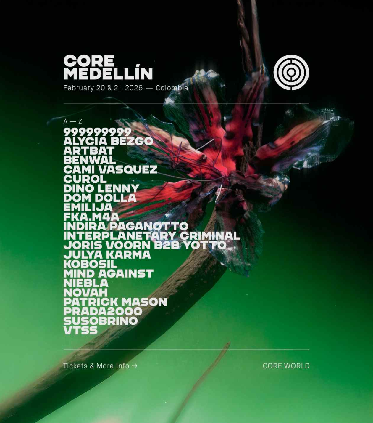 Line up artistas tomorrowland core medellín 2026