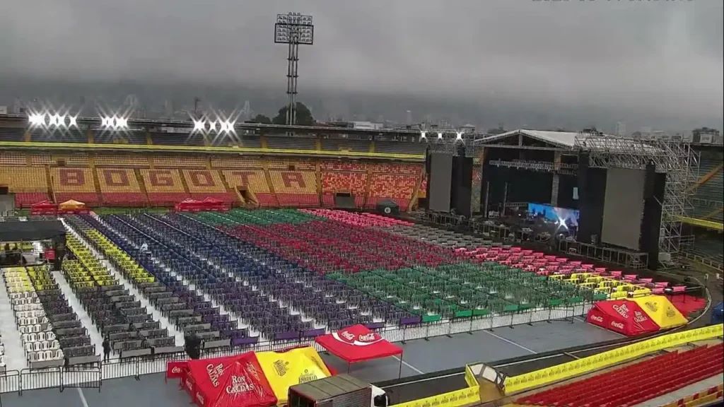 vista lateral estadio el campin de Bogotá